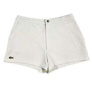 70s Lacoste Off White Micro Mini Shorts